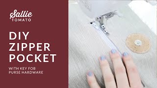 How to Make a Zipper Pocket Tutorial [upl. by Nafis]