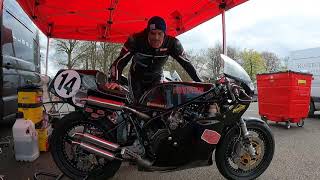 Yamaha TZ 750 on board at Cadwell park [upl. by Nerehs]