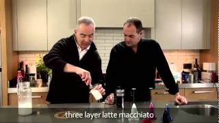 aerolatte  milk frother makes three layer caffè latte macchiato [upl. by Mosera865]