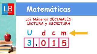 Los Números DECIMALES LECTURA y ESCRITURA ✔👩‍🏫 PRIMARIA [upl. by Henderson]