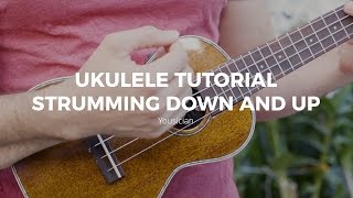 Ukulele Tutorial  Strumming Down And Up [upl. by Bayless]