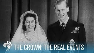 The Crown Season 1 The Real Events  British Pathé [upl. by Sllew]