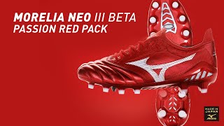 Mizuno Morelia Neo III Beta Passion Red Pack [upl. by Zerk]