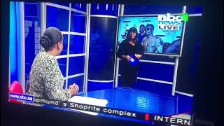 Anchors on NBC News in Namibia fight onair [upl. by Yrok]