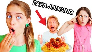 PAPA JUDGES PASTA TWIN TELEPATHY Challenge By The Norris Nuts [upl. by Oilejor]