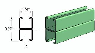 Unistrut P1001 1 625quot x 3 25quot 12 ga Back to Back Double Strut Channel Video [upl. by Eilis]