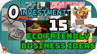 15 INNOVATIVE SUSTAINABLE amp ECO FRIENDLY BUSINESS IDEAS [upl. by Eybbob733]