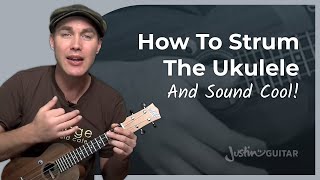 How To Strum the Ukulele  The Shuffle Rhythm [upl. by Ettesus]