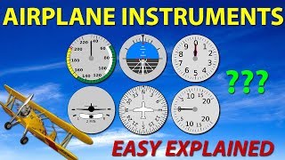 AIRPLANE instruments  The basic 6  EASY explained [upl. by Reisinger]