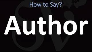 How to Pronounce Author CORRECTLY [upl. by Araeic]