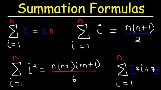 Summation Formulas and Sigma Notation  Calculus [upl. by Shepp]