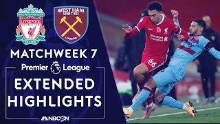 Liverpool v West Ham  PREMIER LEAGUE HIGHLIGHTS  10312020  NBC Sports [upl. by Tempa]