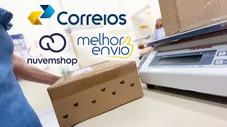 COMO ENVIAR O PEDIDO RECEBIDO NA NUVEMSHOP PELO CORREIOS USANDO O MELHOR ENVIO [upl. by Ahtan]