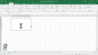 How to type summation symbol Sigma sign Σ in Excel [upl. by Lovel568]