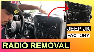 Jeep Wrangler JK 2009 Radio Removal [upl. by Weil]