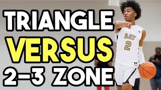 Basic Triangle Offense vs 23 Zone Defense [upl. by Herra]