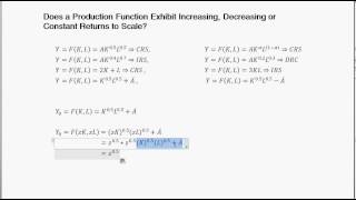 Calculate Returns to Scale  Nine Different Prod Func Examples  Intermediate Macro economics [upl. by Eimoan353]