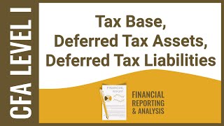 CFA Level I FRA  Tax Base Deferred Tax Assets Deferred Tax Liabilities [upl. by Earized]