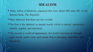 Idealism [upl. by Erreit]