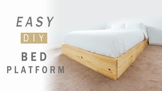 Easy DIY Bed Platform with plans  How To Make [upl. by Dacie561]