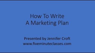 How To Write A Marketing Plan [upl. by Filomena344]