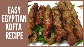 Egyptian Beef Kofta Recipe  Kabobs  MeatballsAuthentic [upl. by Rebmeced]