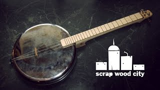 DIY 2 string musical instrument from an oven pan  panjo [upl. by Jaine]