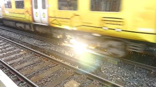 Merseyrail 507 009 making arcs at Birkdale station [upl. by Slyke]