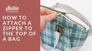 How to Attach a Zipper to the Top of a Bag [upl. by Rollet937]