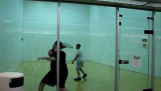 How To Play Racquetball  Backhand Stroke Mechanics [upl. by Sykleb]