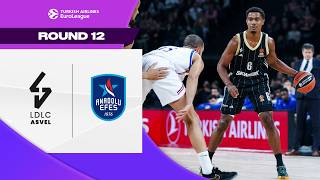 Comeback Win  Asvel  Anadolu Efes  BASKETBALL HIGHLIGHTS R12 2425 [upl. by Ecirtnahs]