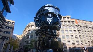 The Franz Kafka Head in Prague Czech Republic [upl. by Heidy931]