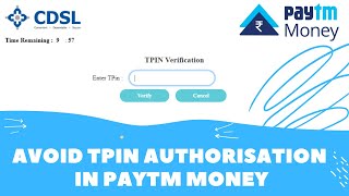 How to avoid TPIN authorisation in PAYTM Money [upl. by Alicia778]