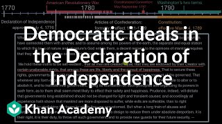 Democratic ideals in the Declaration of Independence [upl. by Nitnert66]