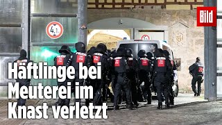 Gefängnismeuterei Polizei stürmt Knast in Thüringen  JVA Untermaßfeld [upl. by Seppala]